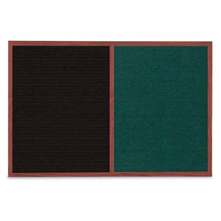 United Visual Products Slim Style Indoor Enclosed Corkboard, 36 UV504SC-WHITE-CORK